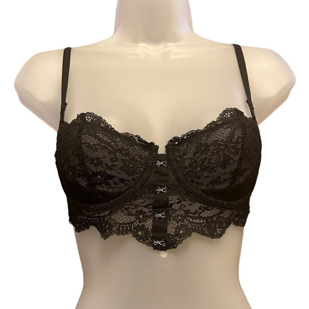 Victoria Secret PINK Black Romantic Sexy Lace Brallet bra